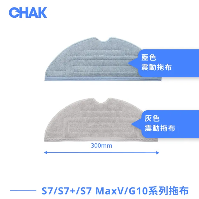 【CHAK恰可】Roborock石頭 S7/S7+/S7 MaxV/G10系列 副廠配件耗材超值組(主刷x1 邊刷x4 濾網x4 拖布x4)