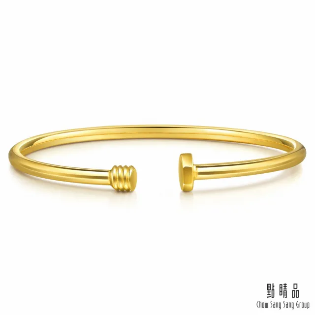 【點睛品】簡約螺絲 黃金手環_計價黃金(07)