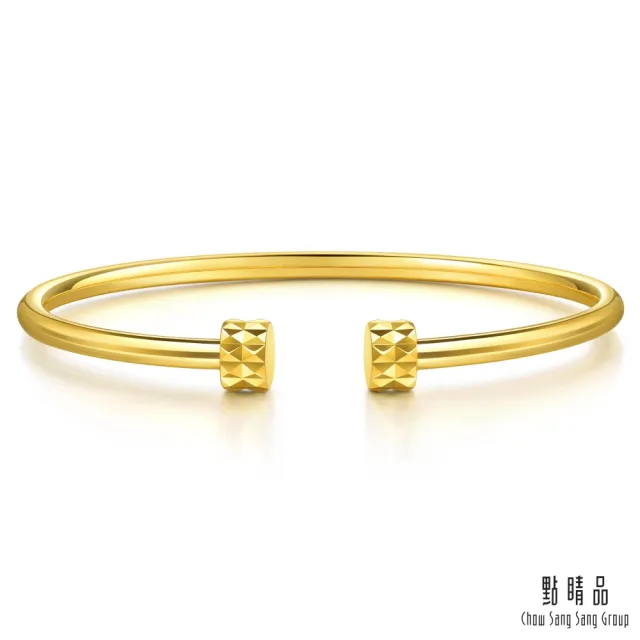 【點睛品】立體鉚釘 黃金手鐲_計價黃金(06)