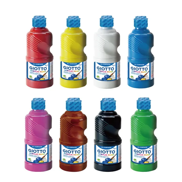 【GIOTTO】壓克力兒童顏料250ml-單罐多色(CE認證 壓克力顏料 丙烯酸顏料)