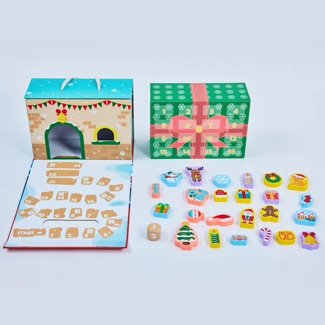 【Hape】聖誕驚喜戳戳樂/倒數月曆-經典桌遊(聖誕禮物推薦/益智成長/兒童桌遊/親子桌遊/親子互動)