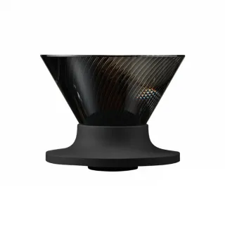 【HARIO】V60 NEO 樹脂濾杯02-黑色(#日本製濾杯#手沖咖啡濾杯#錐形濾杯#快速萃取#通用Switch底座)