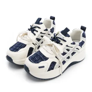 【GDC】ARUS撞色織布小香風格老爹休閒運動鞋-藍(526270-21)