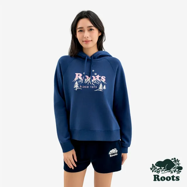 【Roots】Roots女裝- WINTER WONDER 連帽上衣(午夜藍)