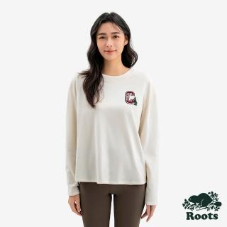 【Roots】Roots女裝- HERITAGE 長袖上衣(象牙白)