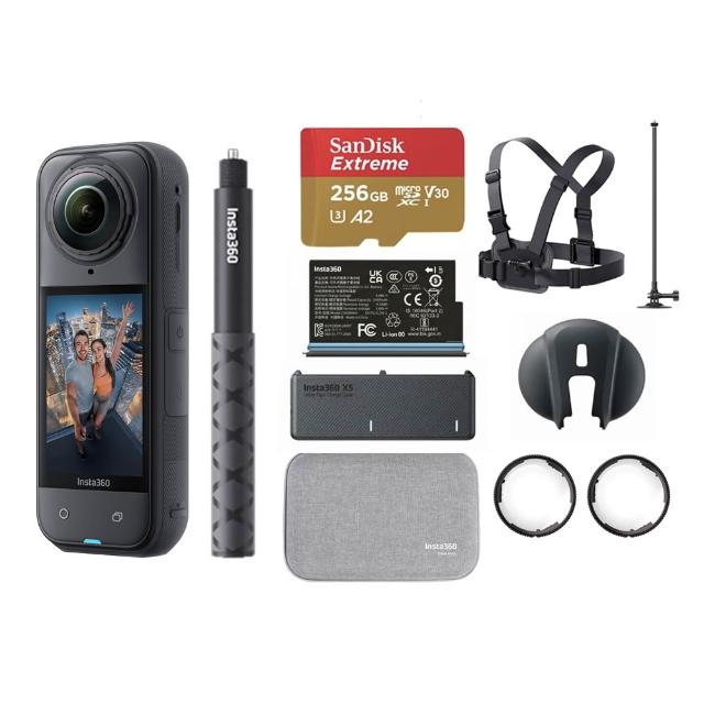 【Insta360】X5 8K全景運動相機 萬能滑雪套裝組(原廠公司貨)