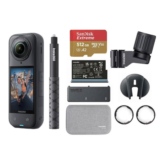【Insta360】X5 8K全景運動相機 萬能滑雪杆支架組(原廠公司貨)