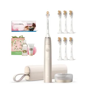 【Philips 飛利浦】官方直營 Sonicare頂級尊榮AI智能音波電動牙刷-HX9996/11香檳金