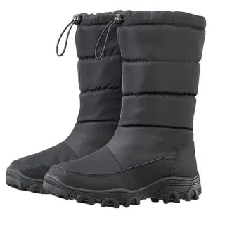 【ATUNAS 歐都納】女 雪地漫步防水高筒靴.雪靴.雪鞋/刷毛保暖(A1GCGZ06W 黑)