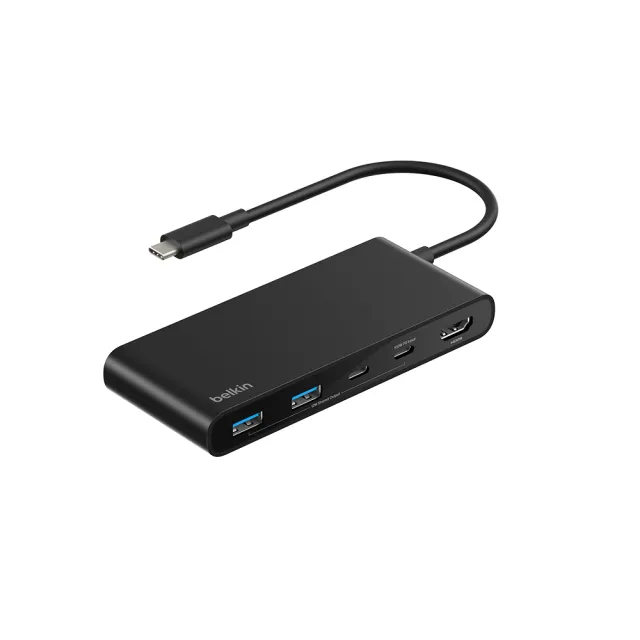 【BELKIN】USB-C 7合1 Hub 集線器5Gbps_2A+2C+1HDMI+1SD+1microSD_100W PD_4K(AVC023fqBK)