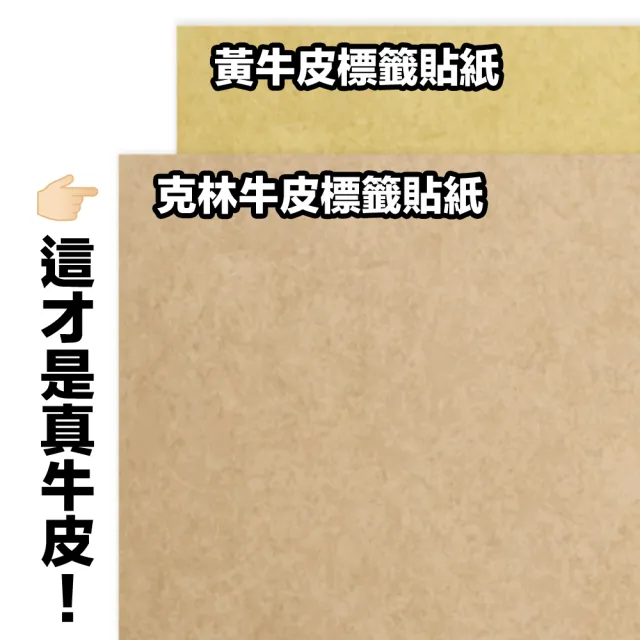 【CLEAN 克林】A4牛皮紙標籤貼紙-24格直角 50張/包(牛皮標籤 電腦標籤貼紙 質感標籤貼紙 手作小物貼紙)