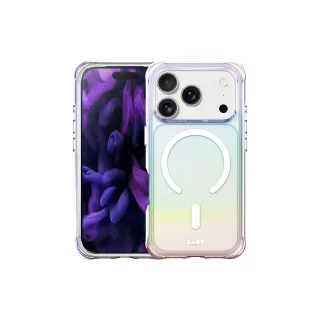 【LAUT 萊德】iPhone 17/Air/Pro/Pro Max 磁吸炫彩軍規耐衝擊保護殼-彩透白(支援MagSafe 手機殼)