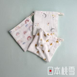 【日本桃雪】日本製原裝進口紗布方巾2入-奇幻天空(鈴木太太公司貨)