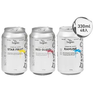 【Knock Knock Heaven】氣泡水330mlx2箱 共48入(紅心芭樂/楊桃/彈珠汽水口味任選 氣泡水)