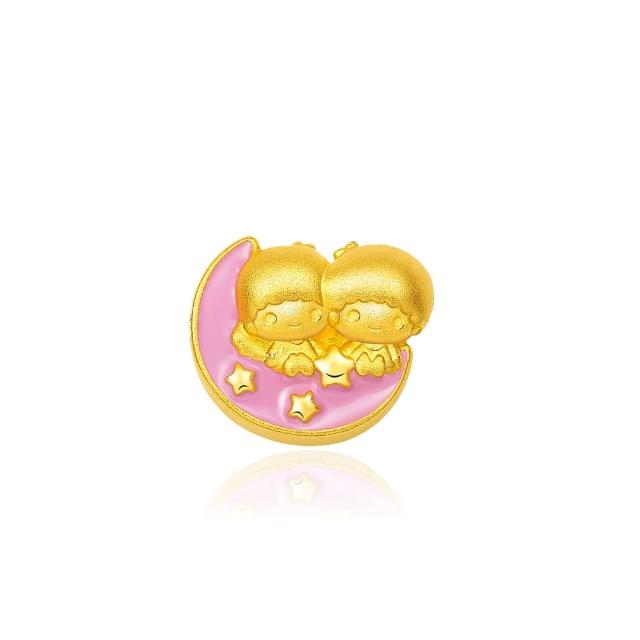 【Just Gold 鎮金店】三麗鷗 Kiki&Lala-月亮 黃金串珠