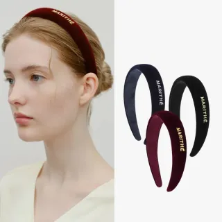 【MARITHE FRANCOIS GIRBAUD】官方旗艦 常規LOGO天鵝絨髮箍(多款任選)