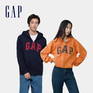 【GAP】男女同款 Logo刺繡刷毛連帽外套-多款任選(786693&786930&788182)
