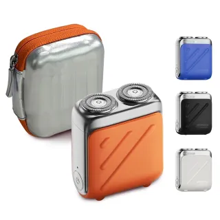 【SKYWORTH 創維】行者 雙刀頭電動刮鬍刀/電鬍刀 附收納包(充電式/IPX7防水/全機水洗/磁吸刀頭)