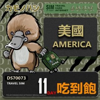 【鴨嘴獸 旅遊網絡卡】Travel Sim 美國 11日 喫到飽上網絡卡 旅遊卡(美國 上網絡卡)