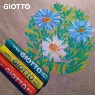 【GIOTTO】兒童粉蠟筆(12色)｜兒童蠟筆 兒童繪畫 著色筆