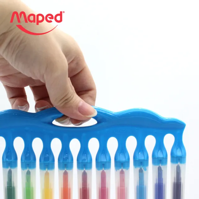 【法國Maped】連蓋式長效型彩色筆12色