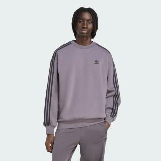 【adidas 愛迪達】愛迪達 Oversize Crew 男 長袖上衣 休閒長袖 灰 黑 亞版(JY1402)