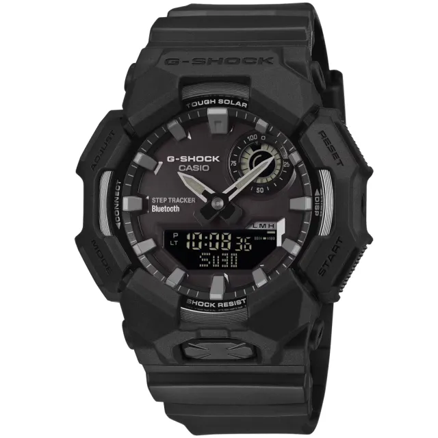 CASIO 卡西歐】G-SHOCK 太陽能大錶殼雙顯手錶-49.3mm 黑(GA-B010-1A1