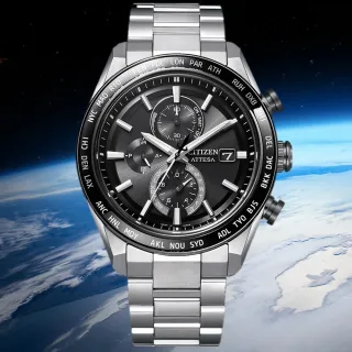 【CITIZEN 星辰】ATTESA 電波 光動能 世界時區 男錶 腕錶 手錶 母親節 送禮 推薦 禮物 AT8295-56E
