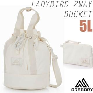 【Gregory】LADYBIRD 2WAY BUCKET 5L 兩用圓筒型水桶包+手挽袋.隨身提袋(131369-1627 本白)