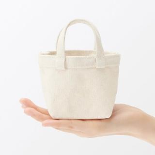 【MUJI 無印良品】迷你帆布托特包(黑色/原色/卡其綠)