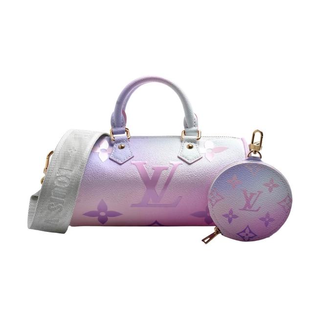 LV LOUIS VUITTON路易威登 M46078 Papillon BB 牛皮手提斜背圓筒包