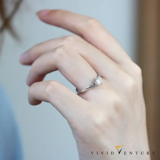 【Vividventure 亞帝芬奇】鉑金 GIA 70分 DSI2 3VG 八心八箭 無螢光 天然鑽石 真鑽 戒指 經典愛情