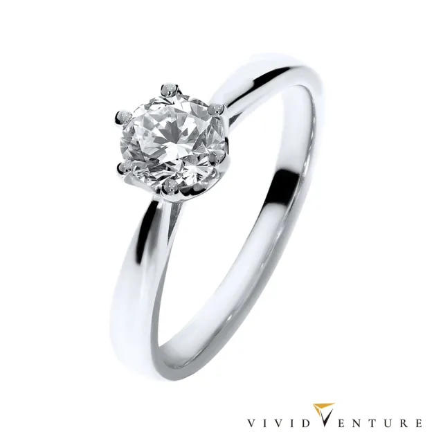 【Vividventure 亞帝芬奇】鉑金 GIA 70分 DSI2 3VG 八心八箭 無螢光 天然鑽石 真鑽 戒指 經典永恆