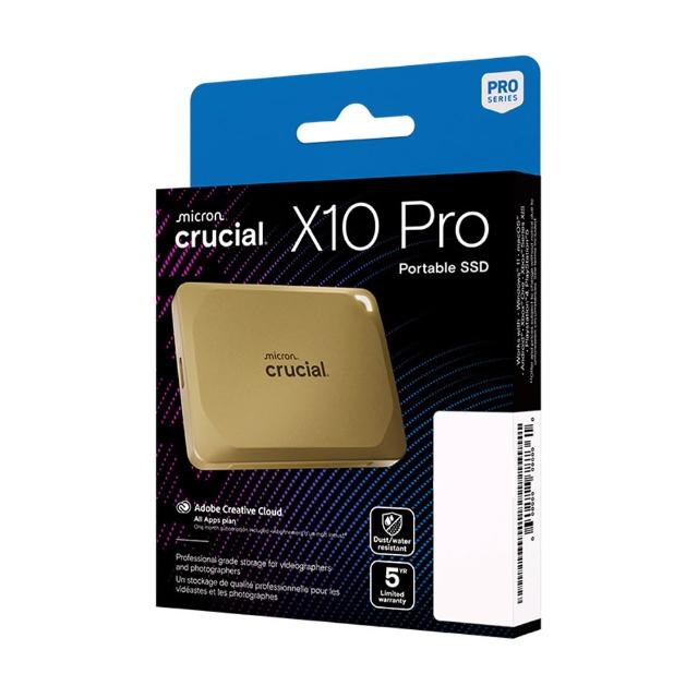 【Crucial 美光】X10 Pro 4TB 外接式SSD_金色特仕版(CT4000X10PROSSD9D)