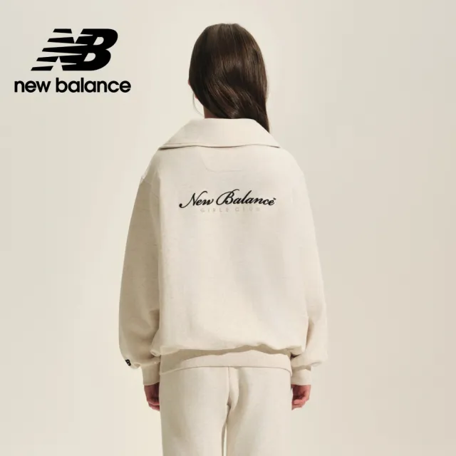【NEW BALANCE】NB 童裝半開襟長袖衛衣_7ZF3306TOML_女童_米杏色