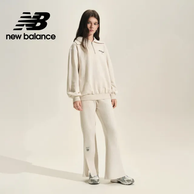 【NEW BALANCE】NB 童裝半開襟長袖衛衣_7ZF3306TOML_女童_米杏色