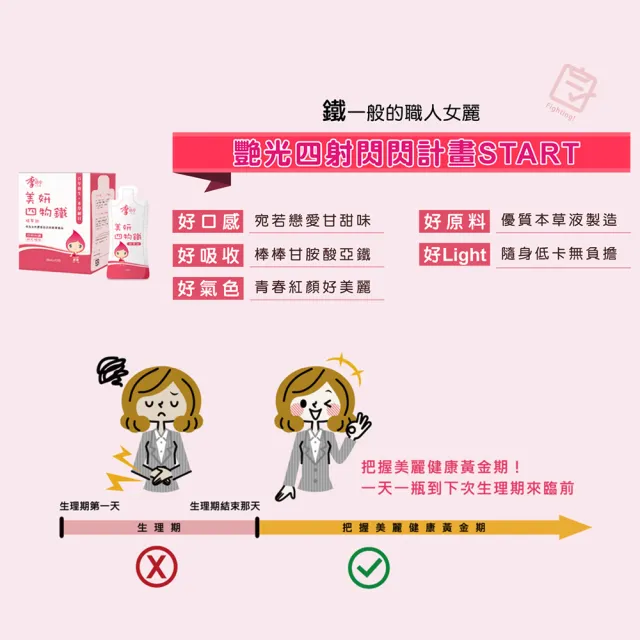 【李時珍】美妍四物鐵精華飲2盒(共24包)
