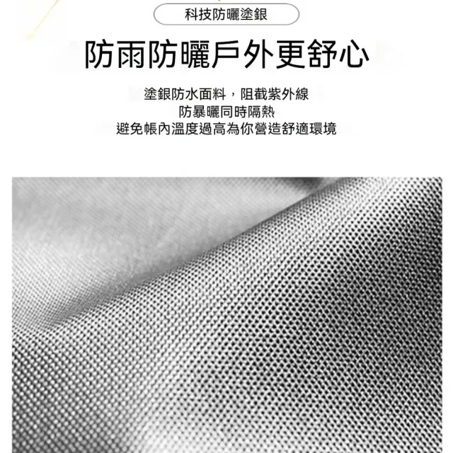 【KXM】兩室一廳戶外露營帳篷(防風/防曬/防水 6-8人用)