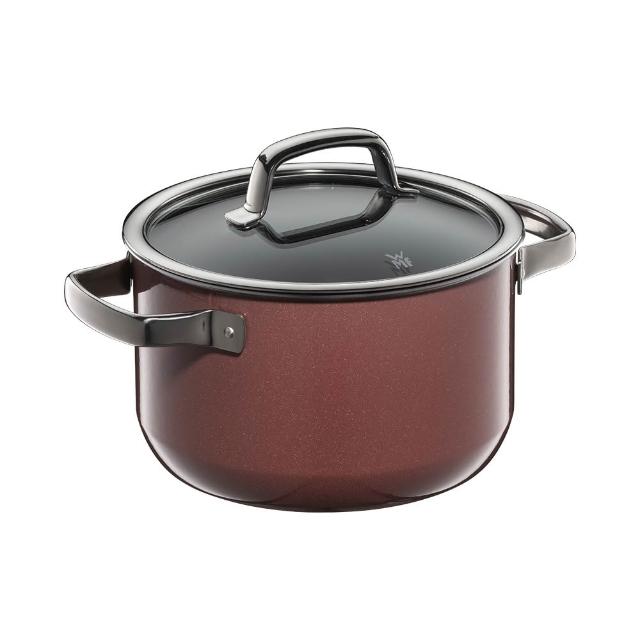 【WMF】德國製FUSIONTEC MINERAL 高身湯鍋 20CM 3.7L(玫瑰金色/陶晶鍋)