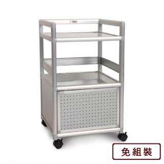 【Cabini 小飛象】黑花格得意1.5尺單門鋁合金餐櫃-49.8x50.8x83.6cm
