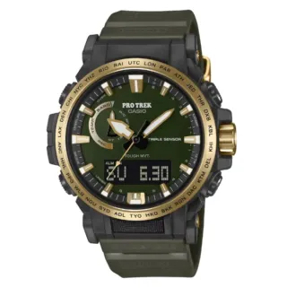 【CASIO 卡西歐】PRO TREK 30週年 太陽能電波 戶外探險 登山雙顯錶 送禮 禮物 推薦(PRW-61ANS-3)