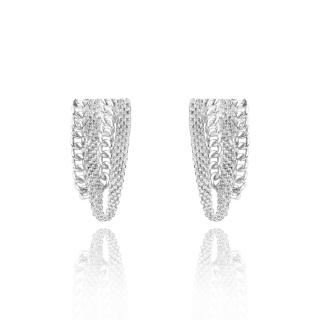 【Olivia Yao Jewellery】925純銀不規則流蘇耳環(Sparkle Collection)
