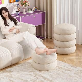 【Quality 聚家】家用小凳子 換鞋凳 茶几矮凳 梳妝凳（35*35*30CM）(高密度海綿 超強承重 防滑腳墊)