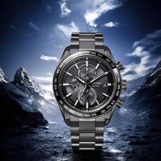 【CITIZEN 星辰】ATTESA 鈦金屬全球電波光動能腕錶 男錶 手錶-42mm 禮物(AT8294-59E)