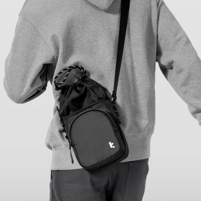 【tomtoc】Tomtoc 玩家首選 Switch 2 水桶包 曜石黑(斜肩包、水桶包、隨身包)