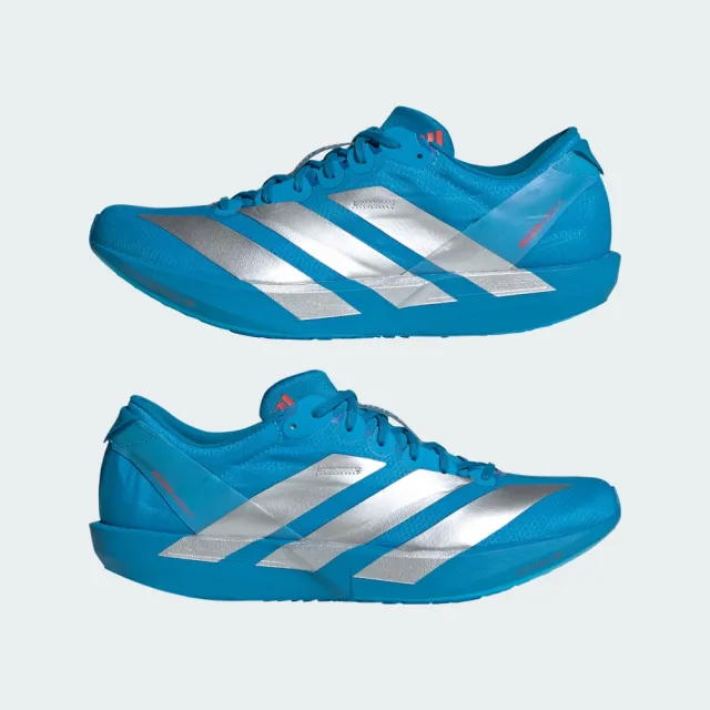 【adidas 愛迪達】ADIZERO ADIOS 9 跑鞋(JQ1683 男鞋 運動鞋 輕量薄底 慢跑鞋 藍色調)