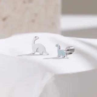 【vacanza】雷龍 316L醫療鋼飾品 純鋼耳環(抗過敏 交換禮物)