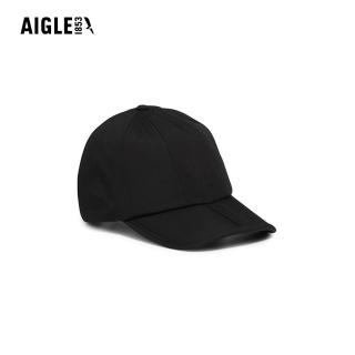 【AIGLE】軟殼防風棒球帽｜AG-FBA49A100 黑色(防風 防潑水 帽子 棒球帽 保暖帽 易收納)