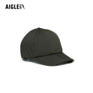 【AIGLE】軟殼防風棒球帽｜AG-FBA49A072 墨綠(防風 防潑水 帽子 棒球帽 保暖帽 易收納)