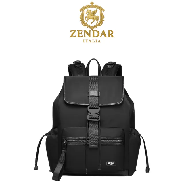 【ZENDAR】直播限定 限量3折 頂級高彈性尼龍休閒後背包 琪亞拉系列 全新專櫃展示品(黑色)